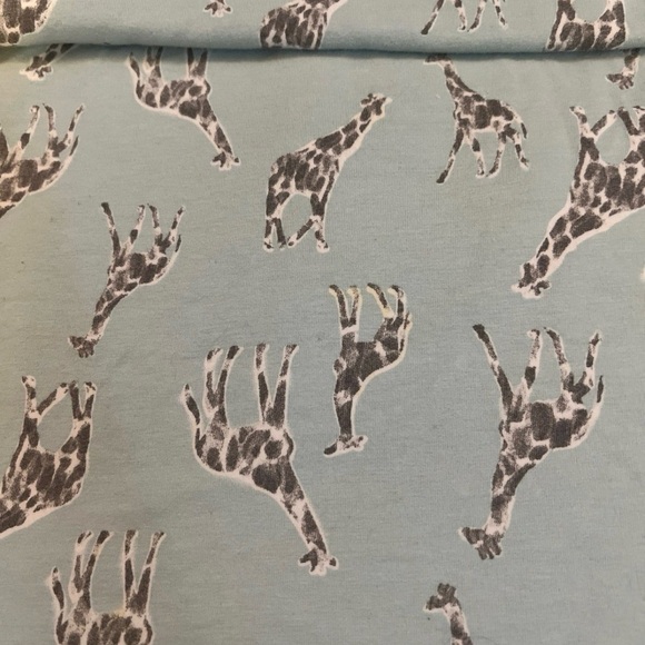 aden + anais Teal Giraffe Print Blanket - Picture 3 of 3